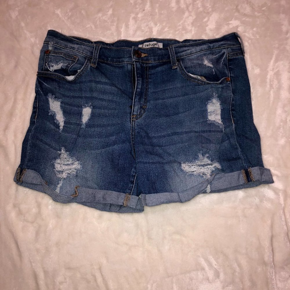 ripped jean shorts